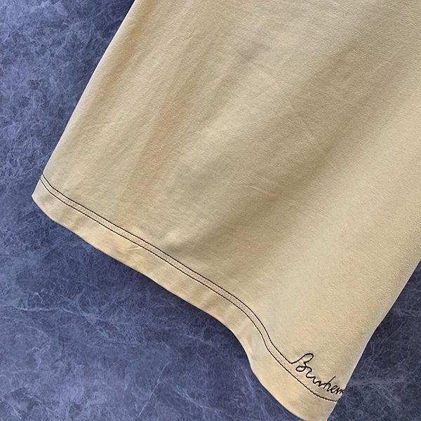 新色登場☆バーバリー ロゴ刺繍 コットン Tシャツ 偽物 Baz22860